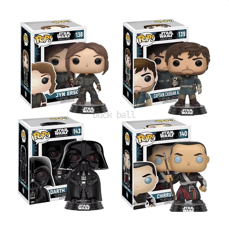 Funko Pop Star Wars figura Darth Vader Cassian Andor figuras de acción Chirrut Imwe Jyn Erso Groot estatua coleccionar juguetes de modelos regalos