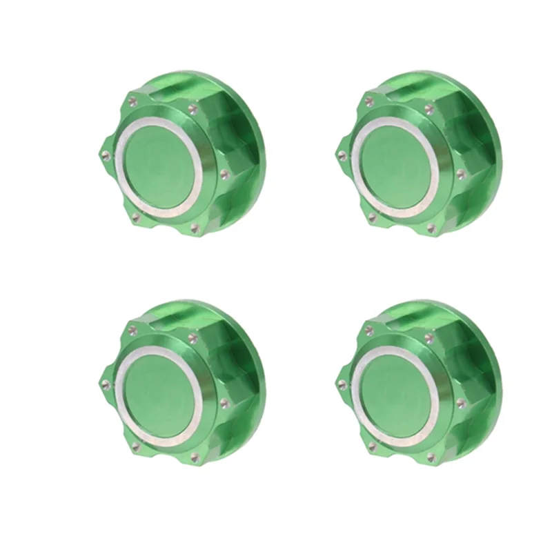 A11M-4Pcs de aluminio para coche Arrma 1/5 Kraton 8S Outcast 8S RC, tuercas de rueda hexagonales de 24Mm, cubierta de cubo de rueda antideslizante a prueba de polvo