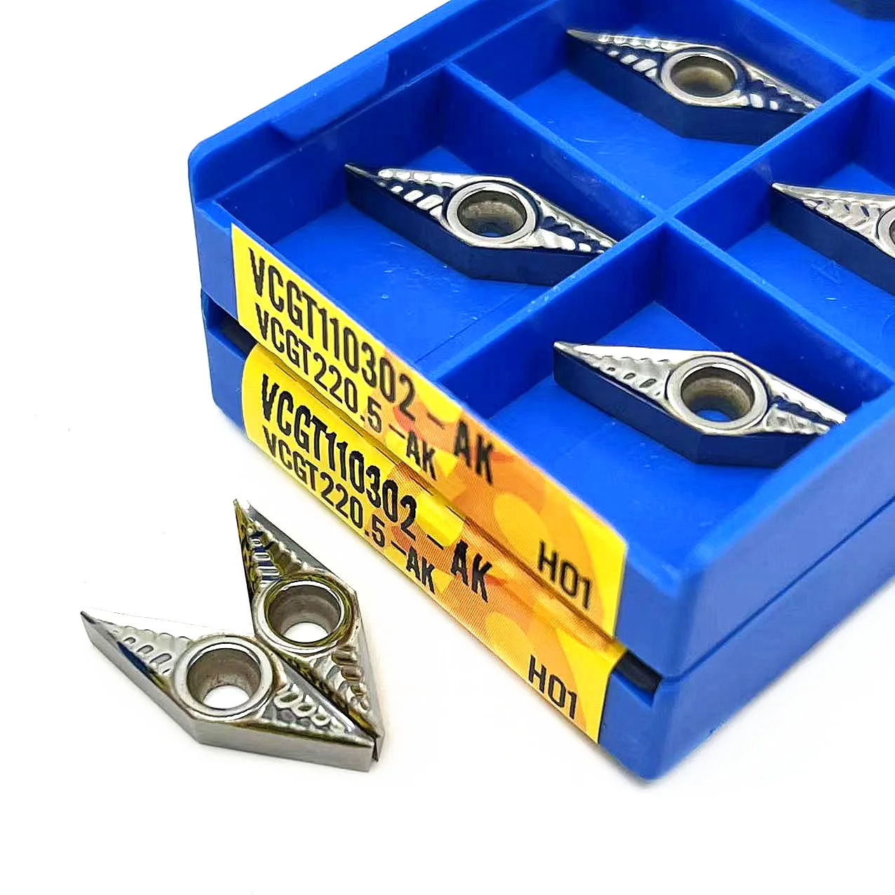 VCGT110302 VCGT110304 VCGT110308 AK H01 Aluminum inserts metal wood turning tools CNC Turning Inserts Copper aluminum tools