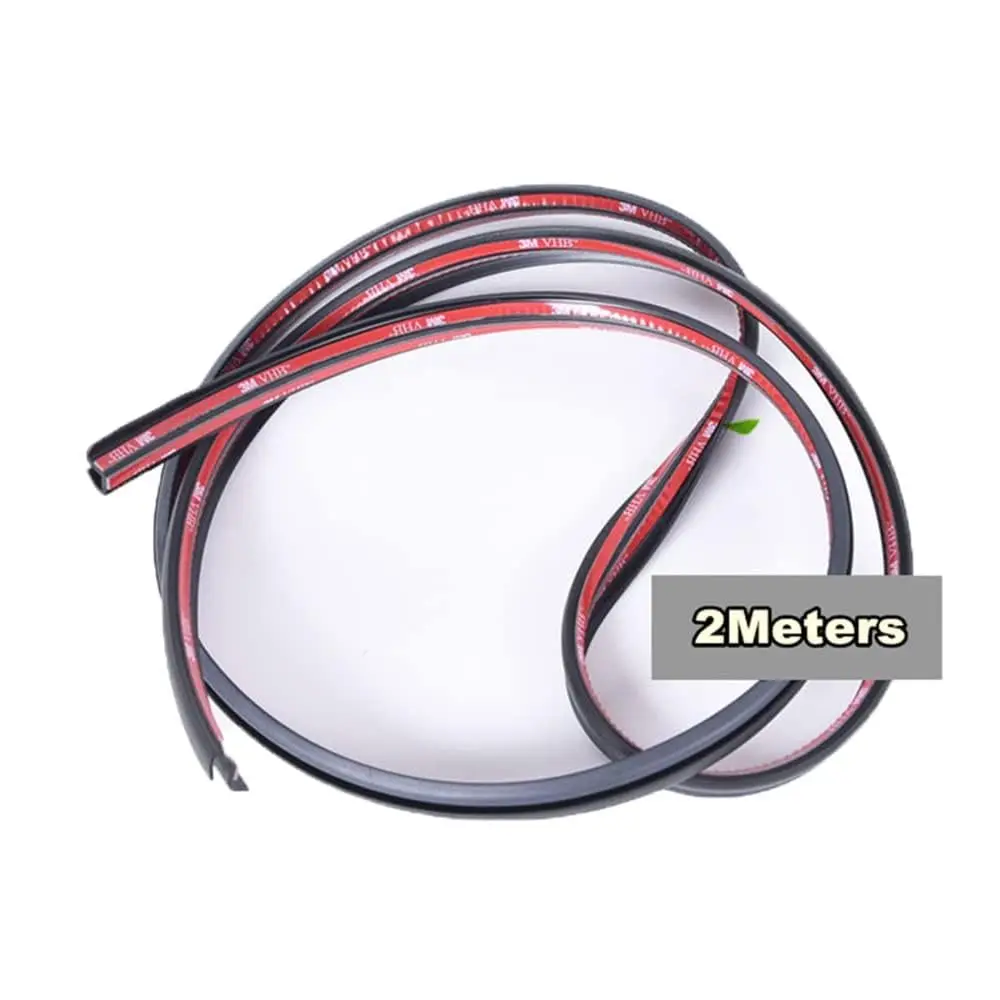2 Meter B/C Pillar Seal Strip Car Door Trim Rubber Weatherstrip Sound Insulation