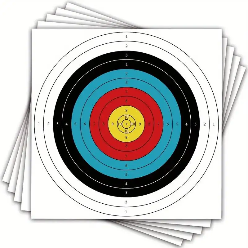 Pâte à cible de tir à l'arc avec anneau complet, facile à appliquer, parfaite pour améliorer la précision pour le tir de précision, 40cm, 16 po, 10 pièces