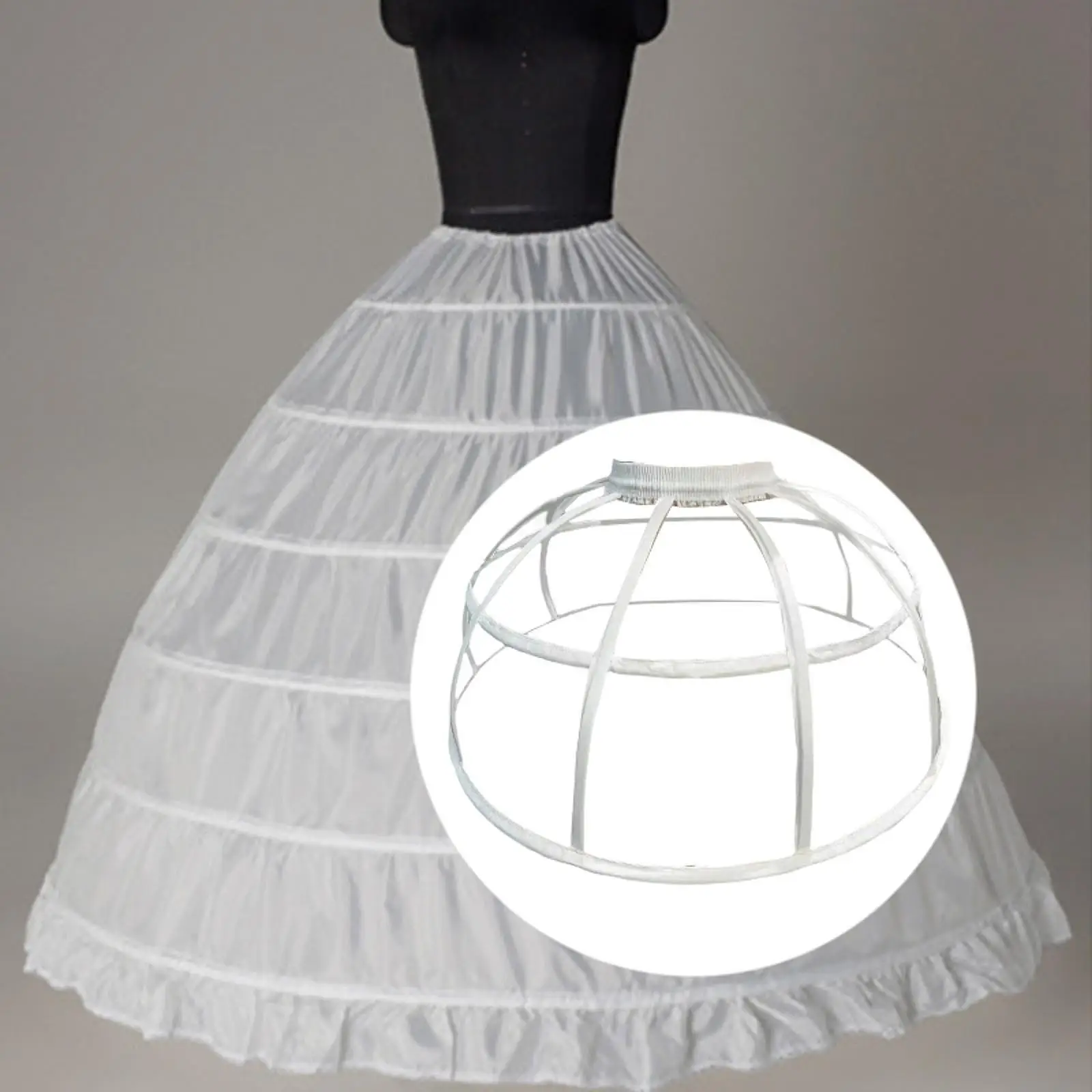 Women's Crinoline Underskirt Lolita Crinoline Petticoat for Cosplay Prom Dress