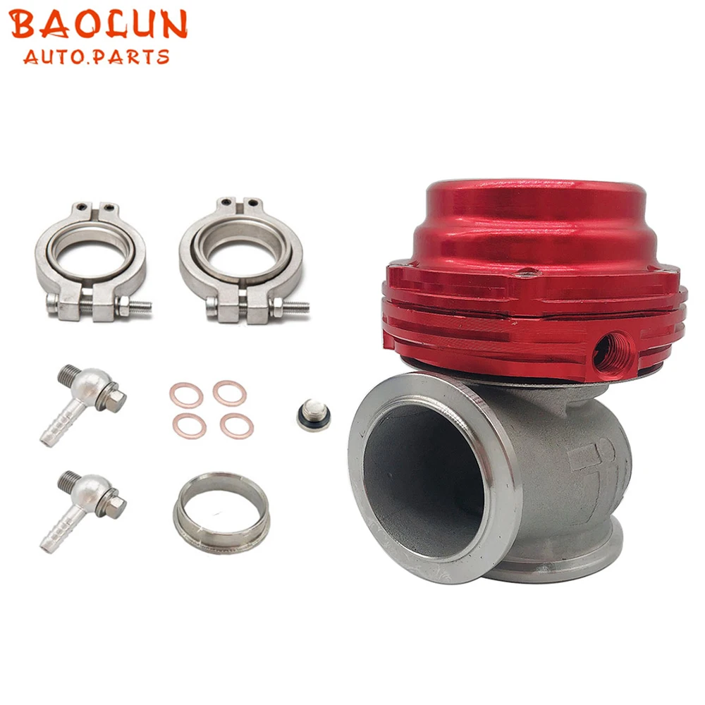 BAOLUN  Universal 38mm Turbo External Wastegate MVS With Logo V-Band Flange Springs Waste Gate For Supercharge Turbo Manifold