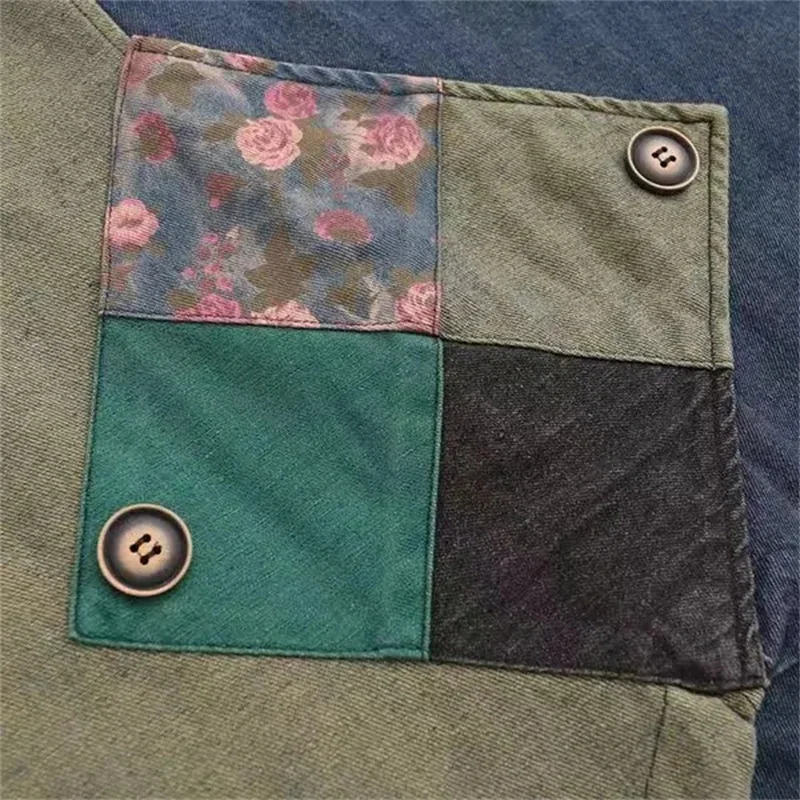 Chaleco vaquero con capucha para mujer, chaqueta sin mangas con estampado Vintage coreano para primavera y verano, 2023