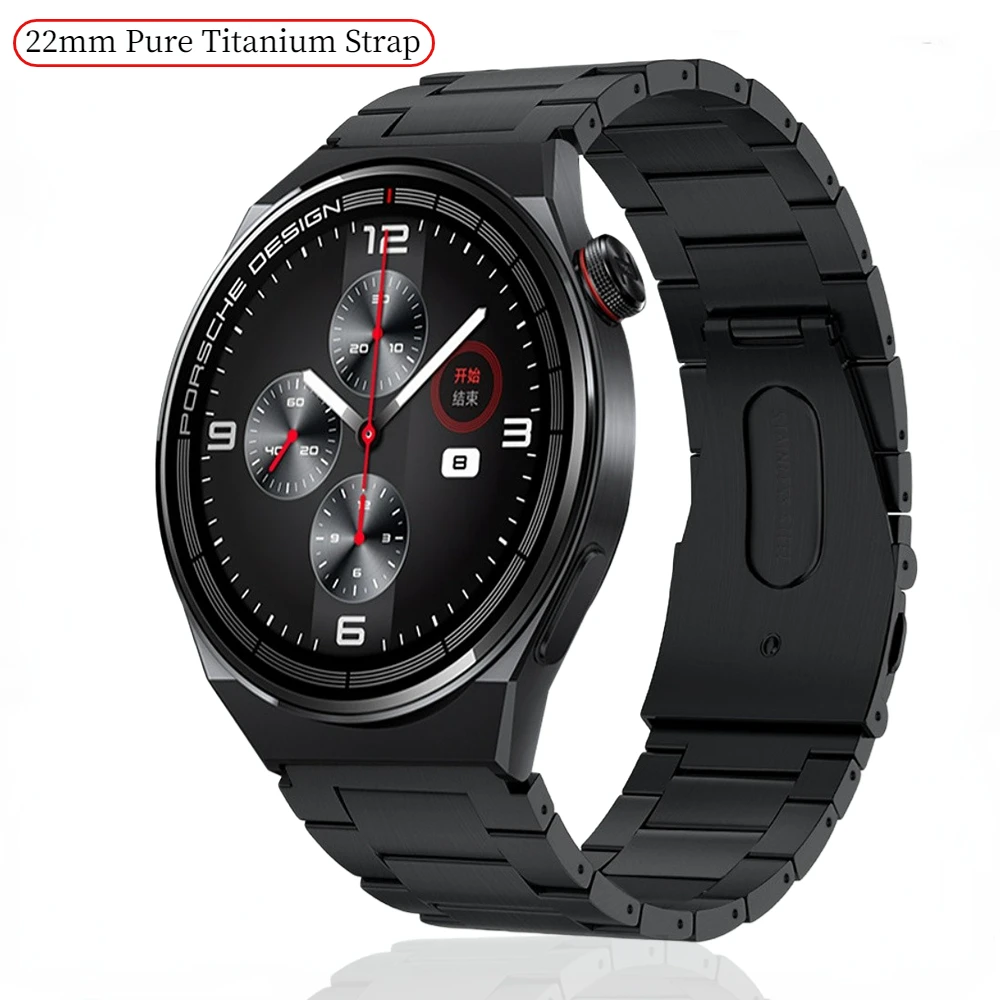 

22mm Pure Titanium Strap for Huawei Watch GT3 Pro/GT 2 Pro/3 46mm Metal Wristband for Samsung Galaxy Watch 3/Gear S3/Amazfit GTR