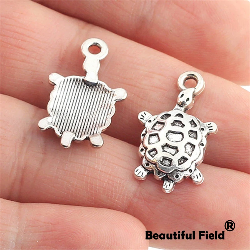 12pcs 21X14mm Antique Tibetan Silver Bronze Charms Bracelet Necklace Pendant New Fashion Tortoise A142