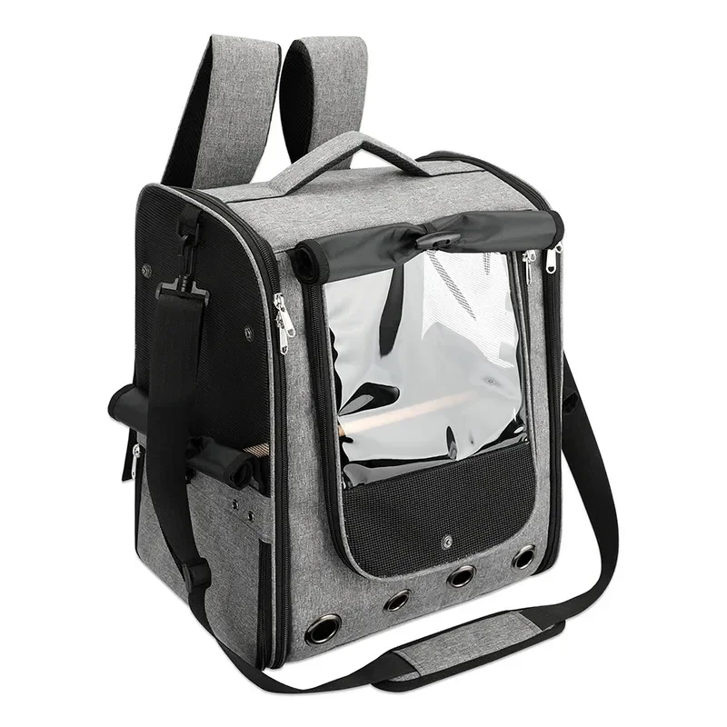 Transparent Cat Carrier Backpack Portable Pet Travel Bag Foldable Double Shoulder Cage for Small Dogs Cats Outdoor Walking