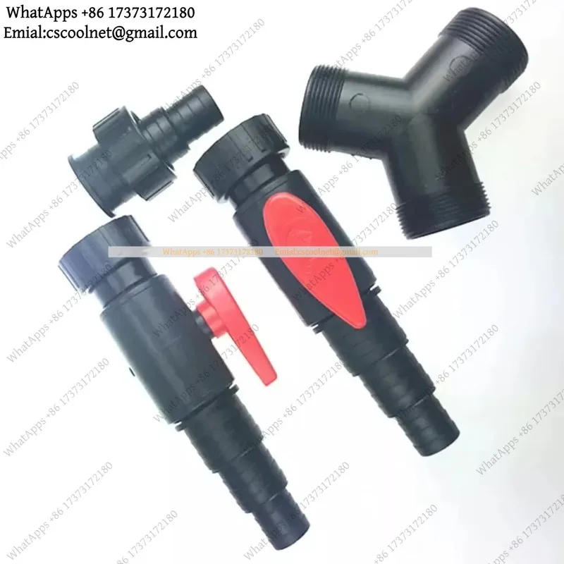 1pc Pond Pump Y Divider Valve Connector Water Distributor Hose Adjustable Splitter Replacement Parts Water Circulation System