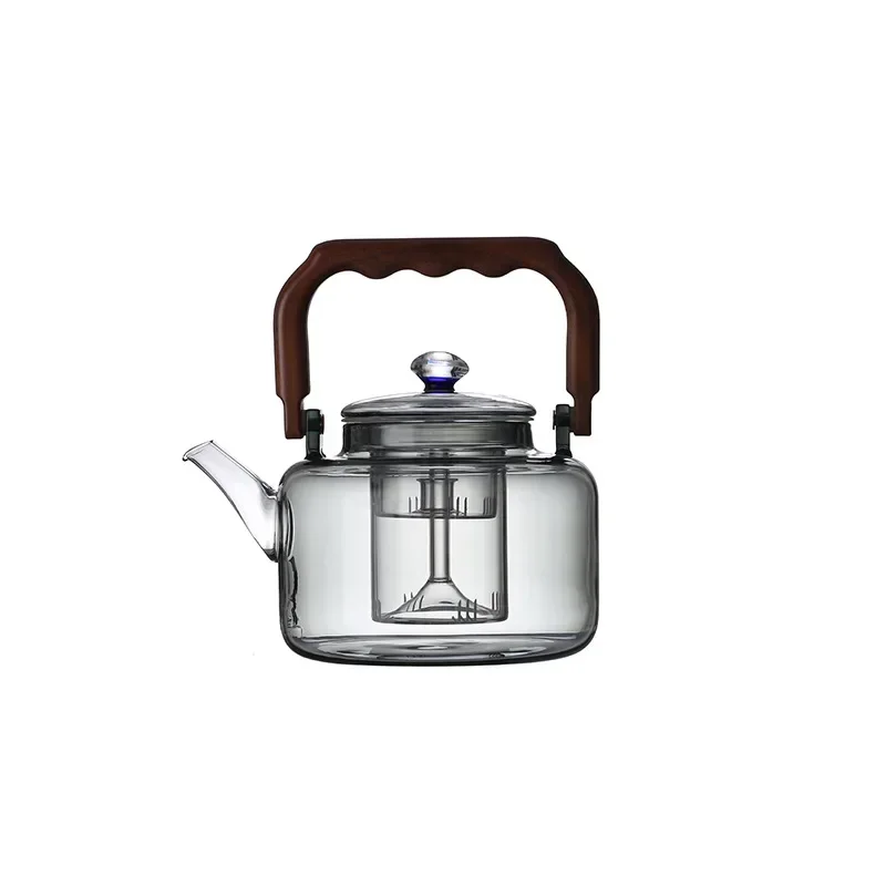 High-capacity High Borosilicate Glass Teapot Thickened Filter Integrated Steaming and Boiling Teapot Home Kung Fu Tea Set