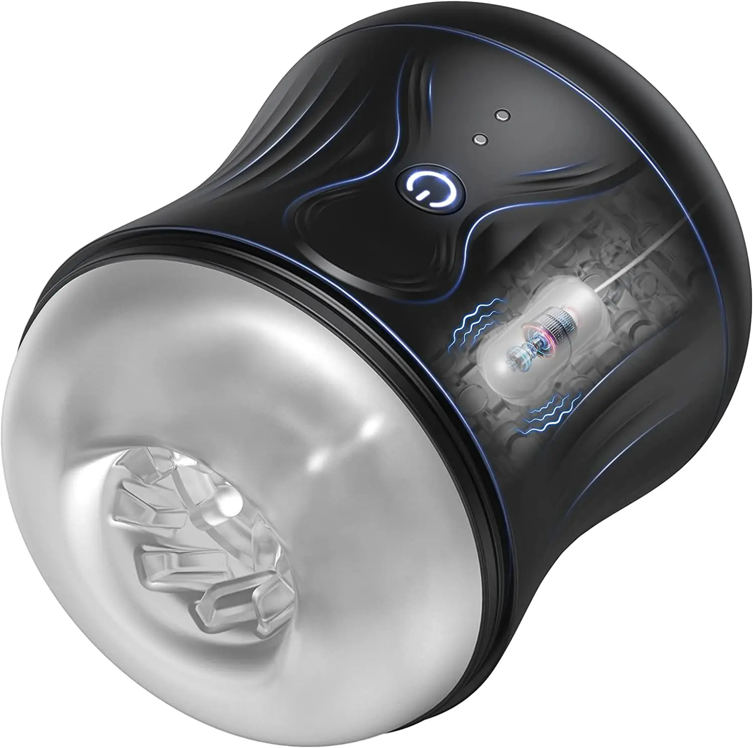 Piston Vibrating Masturbator Penis Massage Powerful Vibrator Double Opening Realistic Vagina USB charging Male Adult Products