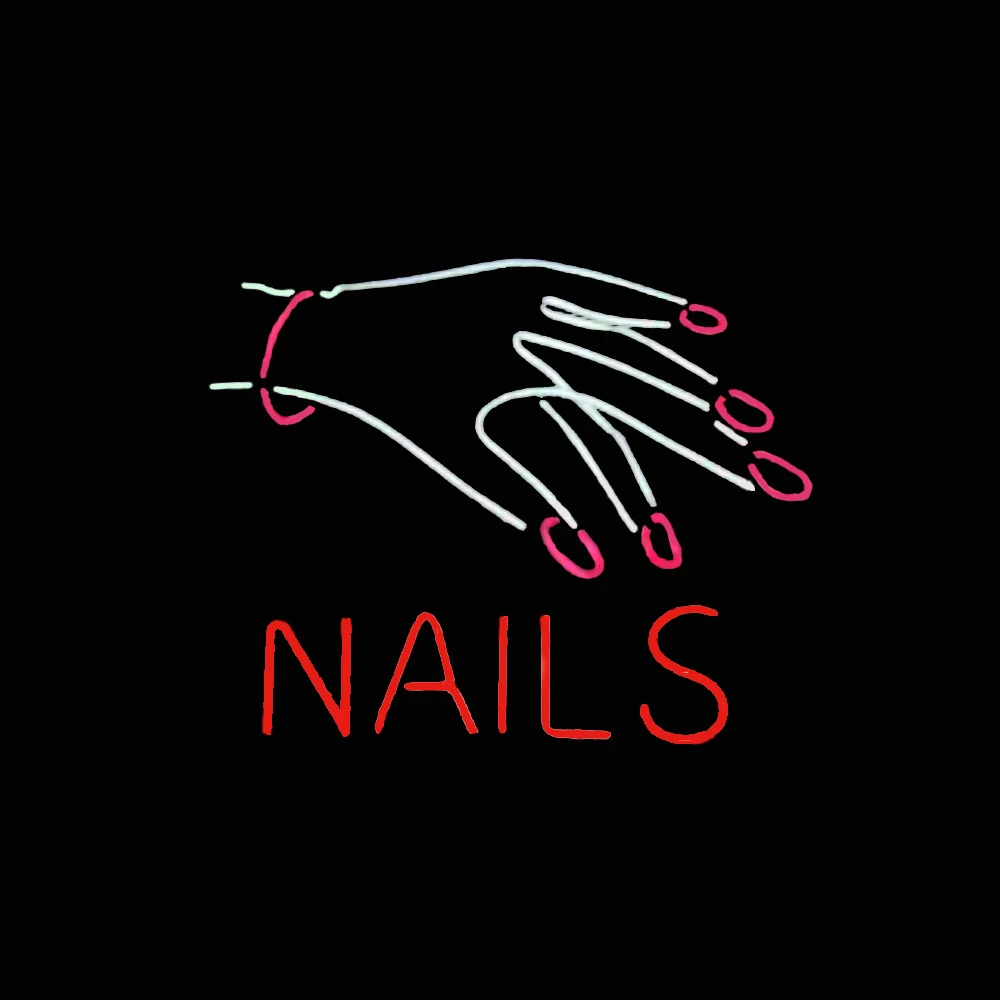 Girl NAILS Fingers Neon Light Sign Custom Handmade Real Glass Tube Beauty Store Advertise Room Decoration Display Lamp 24