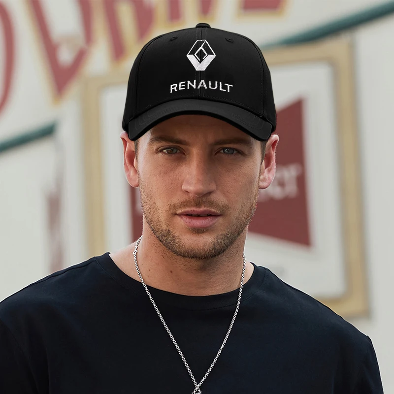 Emblem Embroidered Car Adjustable Racing Sport Baseball Hat Motorcycle Casual Cap For Renault ZOE QM6 Austral Kardian Rafale