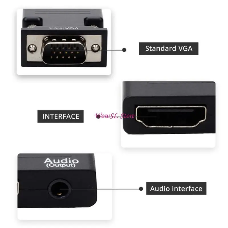 

VGA в HDTV Adapter Converters PC VGA Source Выход