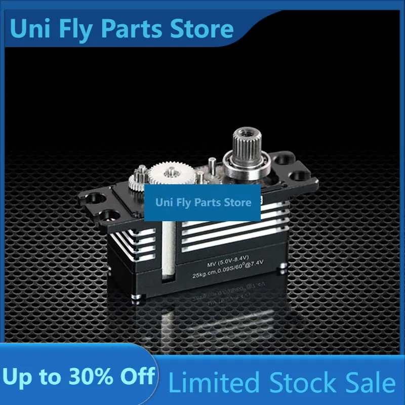 UniFlyKingmax CLS2509M 40g 25kg.cm@7.4V Digital High-pressure Coreless Motor Steel Gears Medium-sized Servos For Helicopter Rc C