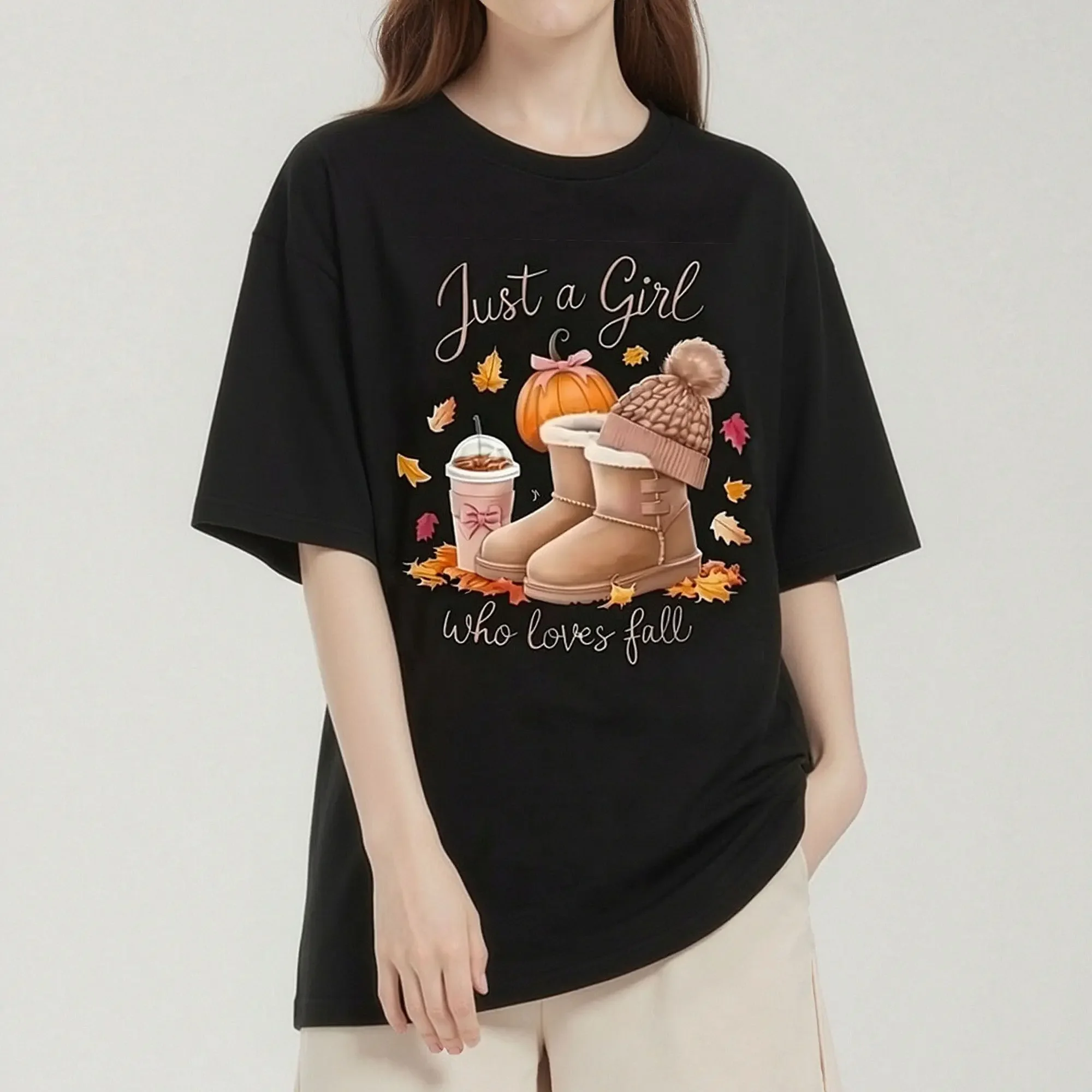 Women'S Fall Graphic T-Shirt - 