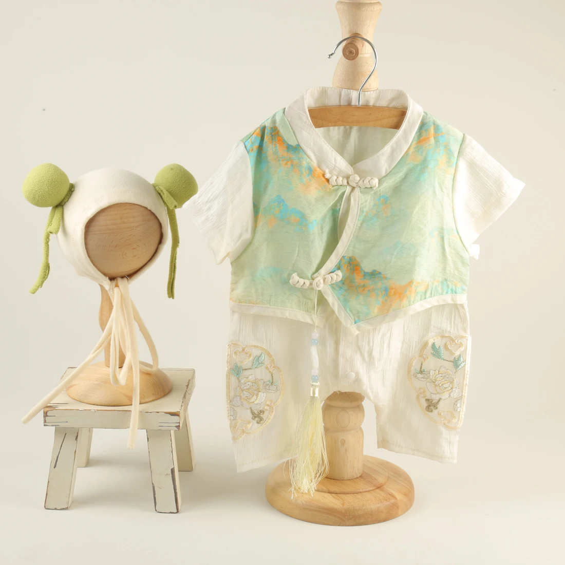 Soft Fabric Baby Boy Romper Newborn Photography Props Infant Sewing Outfit Newborn Photoshoot Costumes