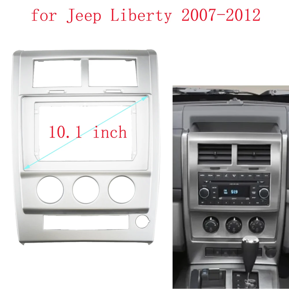 2din 10.1 Inch Car Radio Fascias Frame For Jeep Liberty Dodge Nitro 2007-2012 car radio Stereo Panel Dashboard Installation Trim