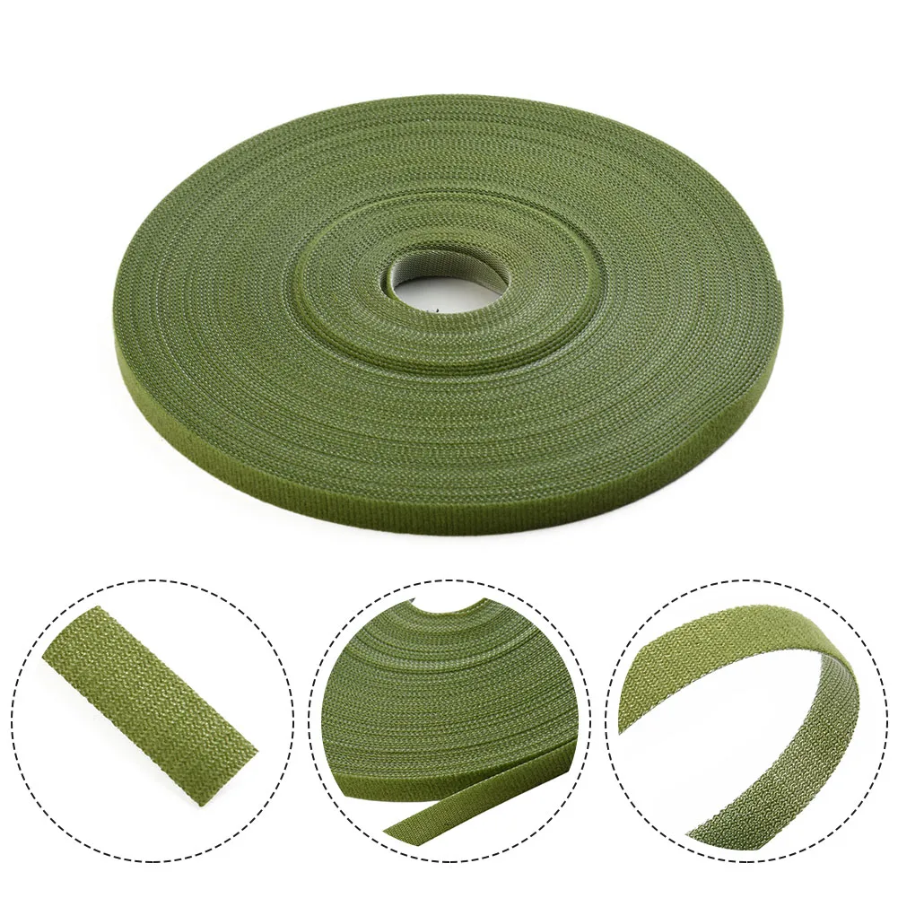 

25M Plant Tie Resealable Cable Tie Supports 1 Roll Bamboo Cane Wrap Green Garden Twine Nylon Organizer High Quality