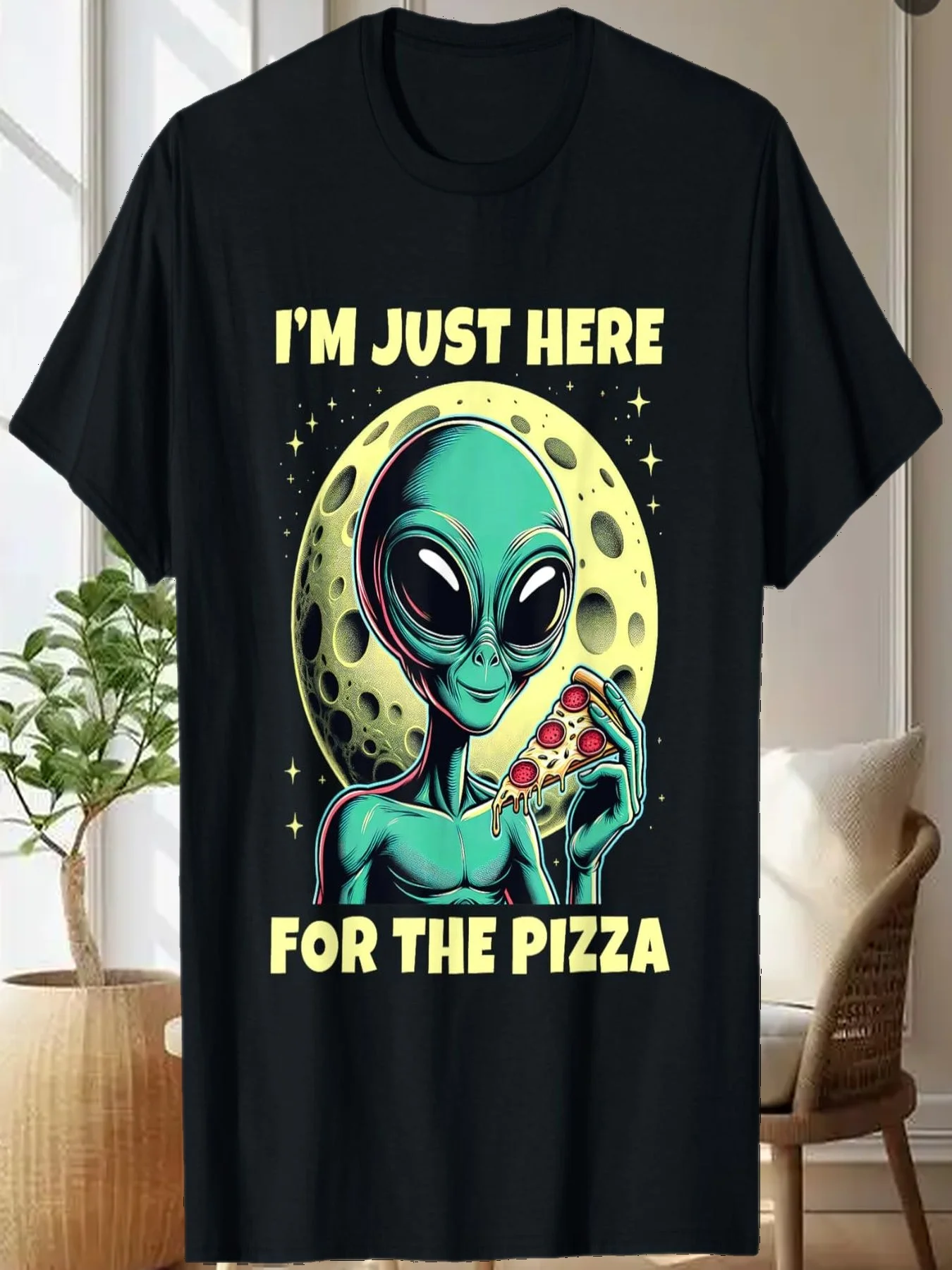 

Детская футболка с изображением инопланетянина для мальчиков, мужчин и женщин, НЛО, внеземная пицца