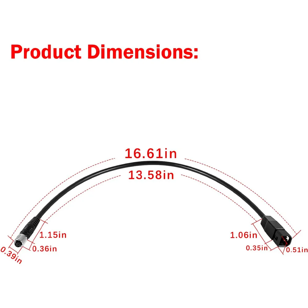 Replacement for1852068 MKR-US2-8 7-Pin Transducer Adapter Cable Compatible with Humminbird Fish Finder and Minn Kota Universal
