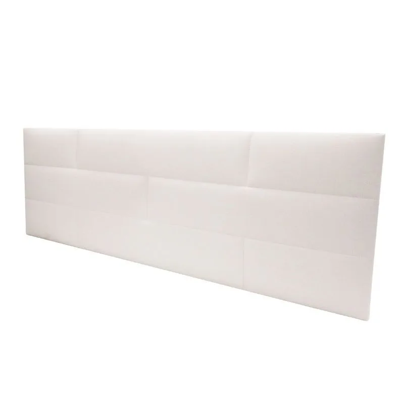 Headboard double Cube upholstered brick main room white Color 166x54x3 cm