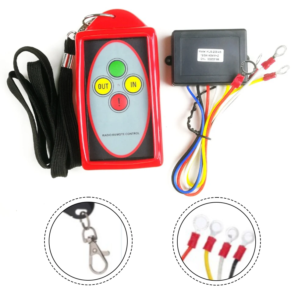 

Wireless Remote Control Switch Kit for Winch 12V 24V with Receiver Module for Trucks SUVs Reliable Long Life Transmitter