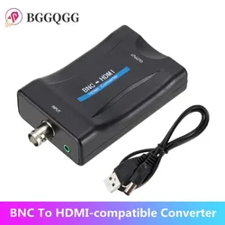 HD Video Conversor BNC To HDMI-compatible Converter Display for Tv Box DVR Detector TV Signal Audio Interface with USB Cable