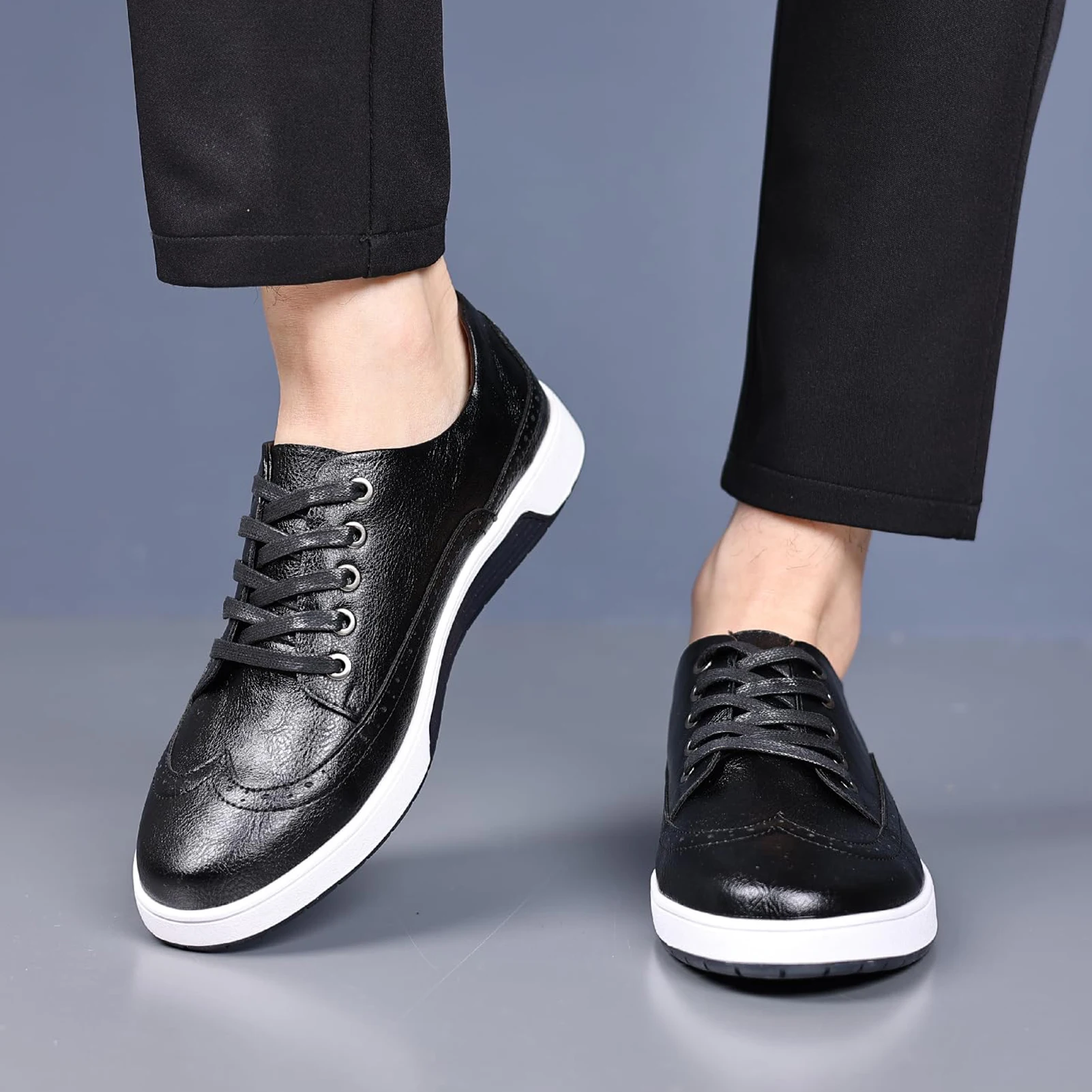

plus Size Men's Casual Leather Shoes Elegant Fashionable Work Footwear Comfortable Business Dress Shoes