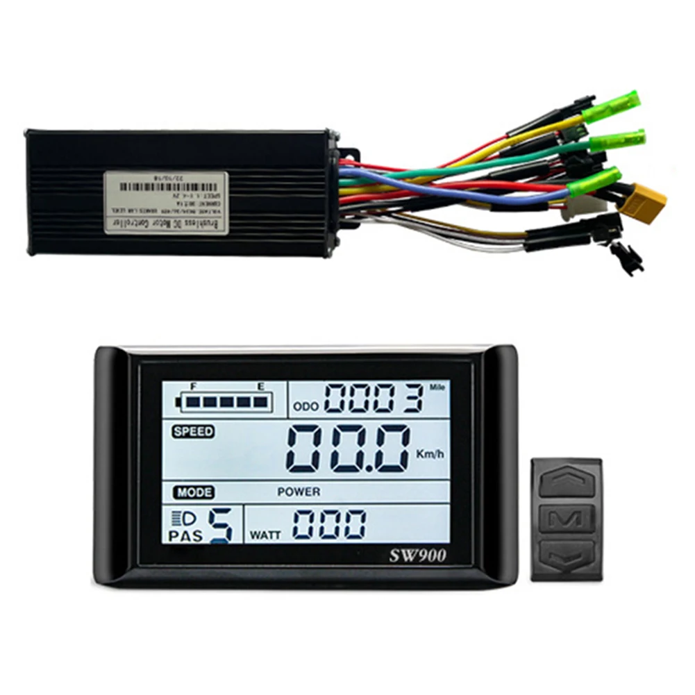 

Brand New Sine Wave Controller SW900 Display For E-bike Electric Scooter For UART No.2 Protocol With Self-learning Function