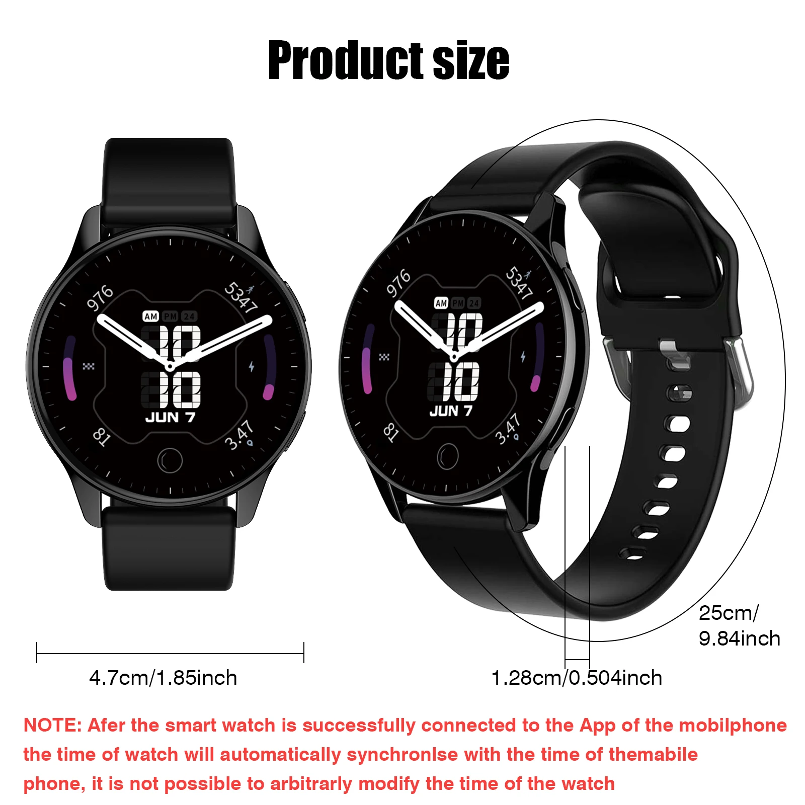 Smartwatch, Chiamate/Diallatura wireless, Modalità multi-sport, Visualizzazione dell'avviso messaggio, Carta da parati personalizzata, Monitor fitness, Wi compatibile