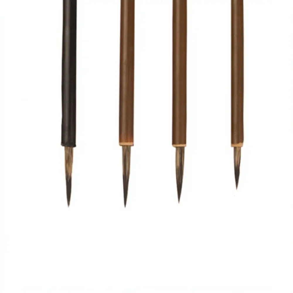 Chinese Calligraphy Brush Set Natural Wolf Goat Hair Writing Pens Solid Wood Handle Art Supplies Painting Tool Kit