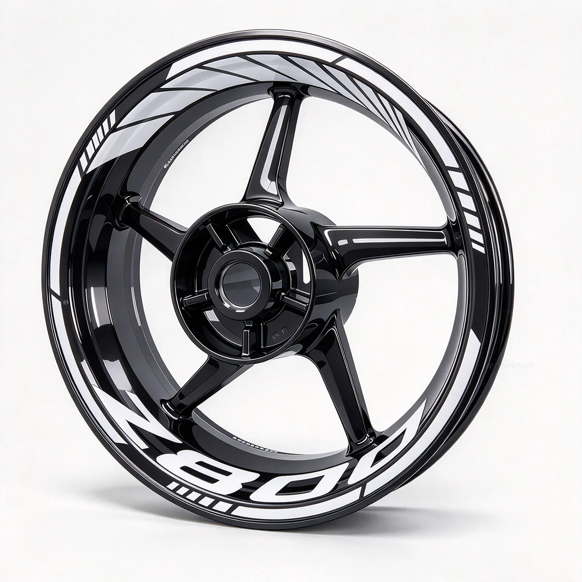 Vinyl Motorcycle Wheel Stickers Logo Rim Waterproof Decals Set For Kawasaki Z800