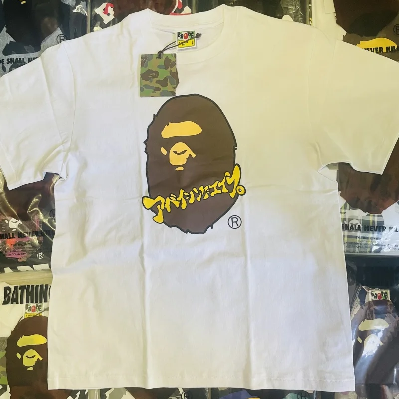 

ex ort Sve T-irt Japanese bet Large Head Design Cotton Crew Ne Basic Fit Spring Summer Casual Tee