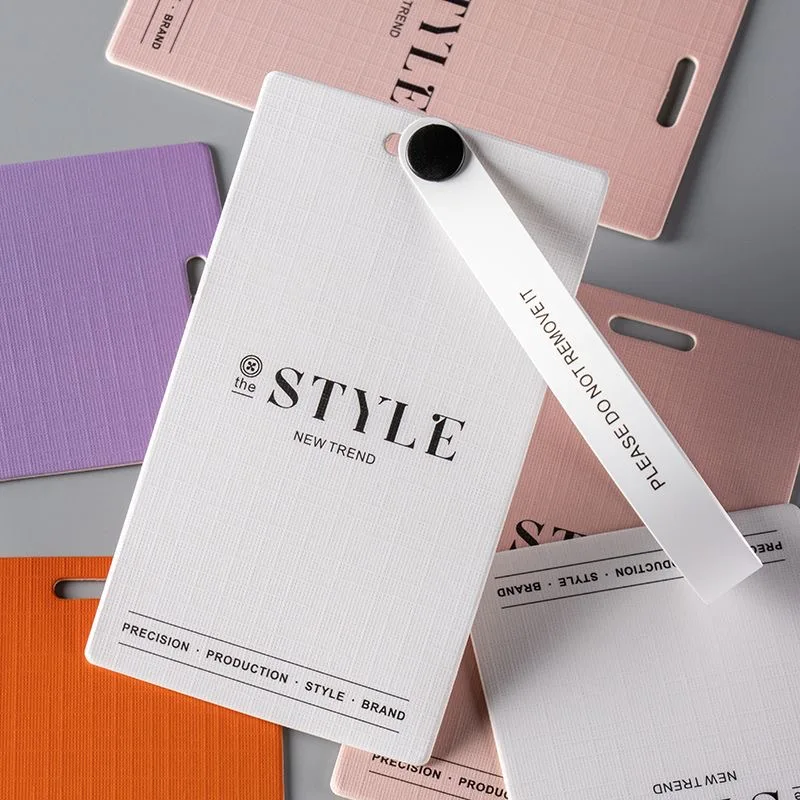 

1000pcs Custom Paper Tags Plain Brown Paper Label With Handle Tags 700g Thickness Office School Cards Supplies 25101102