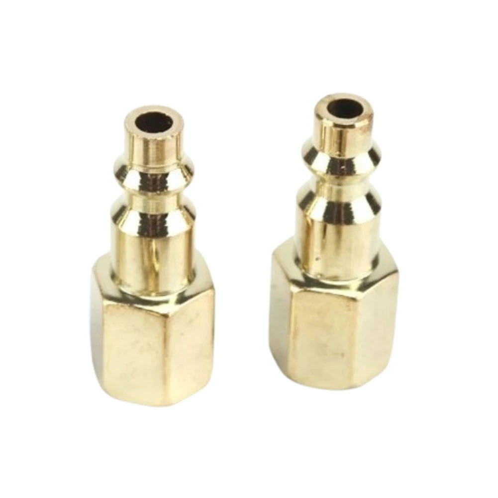 ใหม่ Quick Connector Air ท่อความทนทานชุบนิกเกิลใช้งานง่าย Uickly เชื่อมต่อทองแดงตัดการเชื่อมต่อ 2 ชิ้น