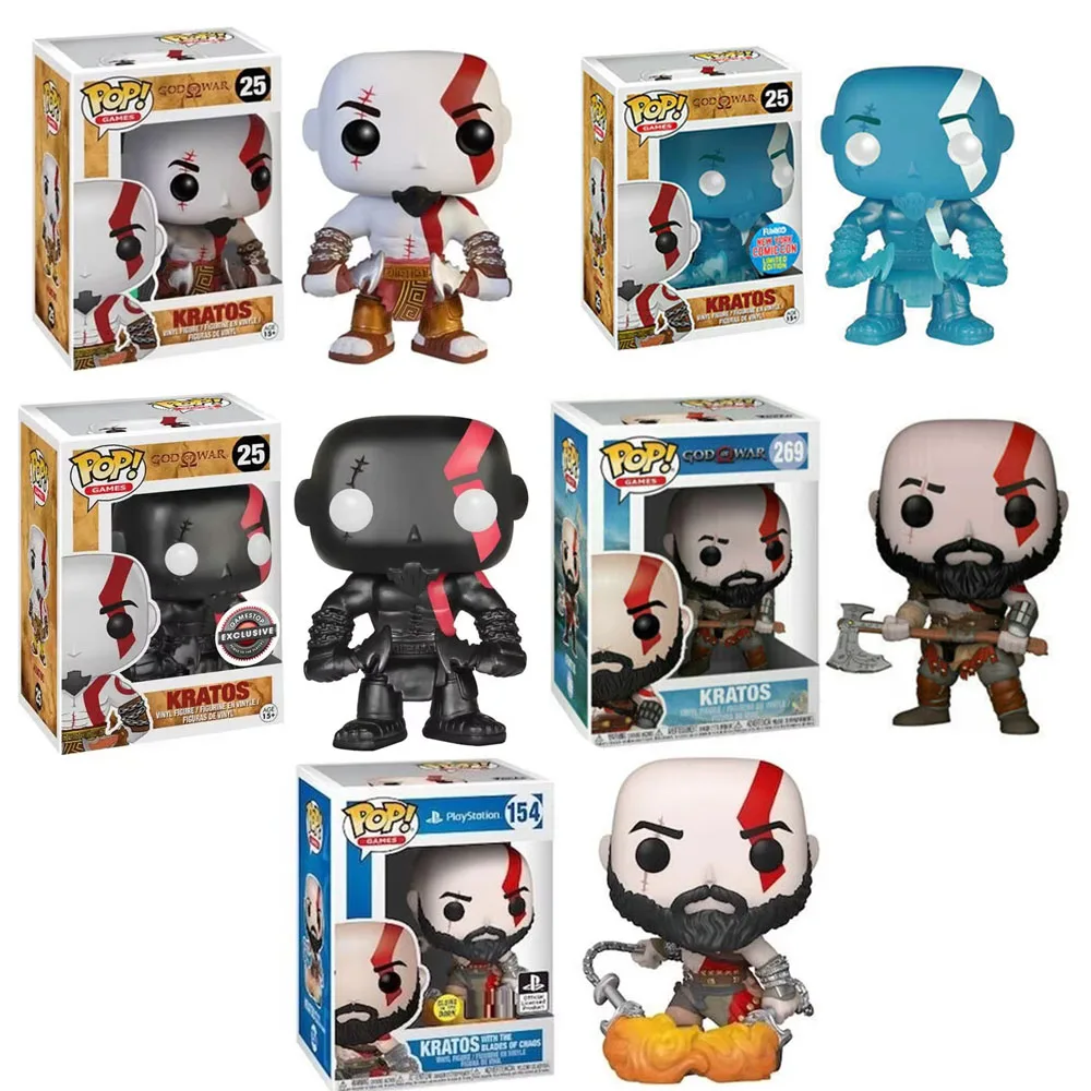 Funko Pop Juegos Dios de la Guerra Kratos # 25 # 269 # 154 Figuras de acción de vinilo juguetes regalos para niños