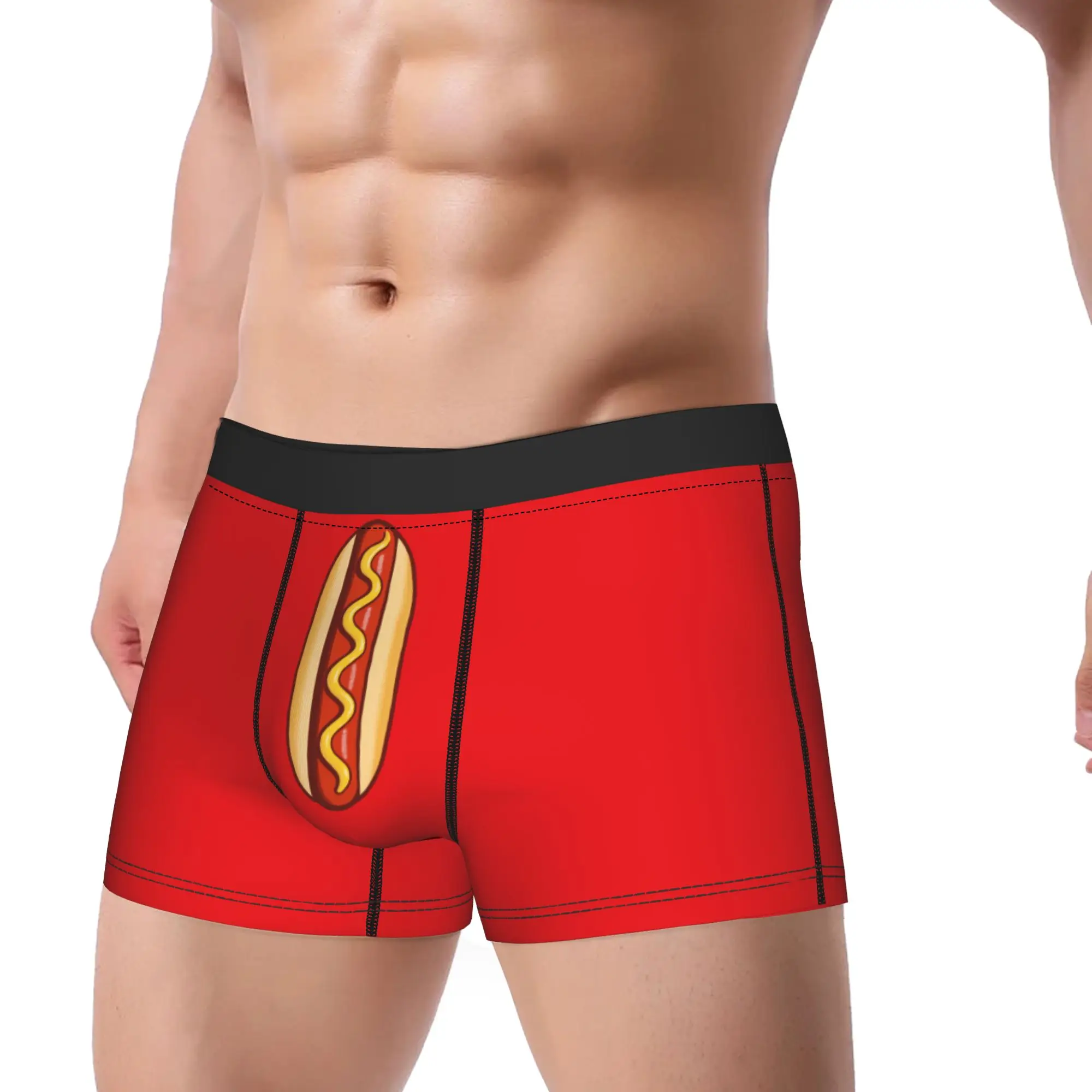 

Sausage Men Underwear Christmas 3D Digital Print Boxer Briefs Shorts Panties Funny Soft Underpants for Homme Plus Size