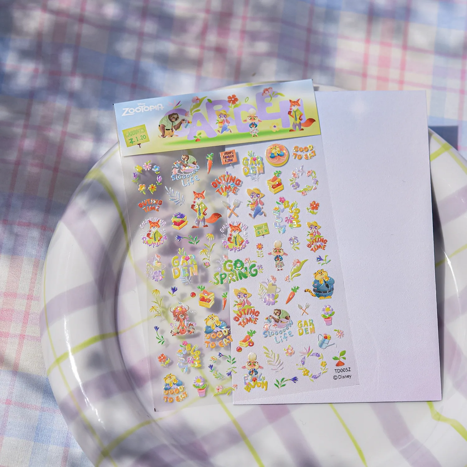 

1 PCS 5D Disney Character Nail Stickers Judy Nail Parts Cute Strawberry Bear Kids Stickers Nail Art Accessories