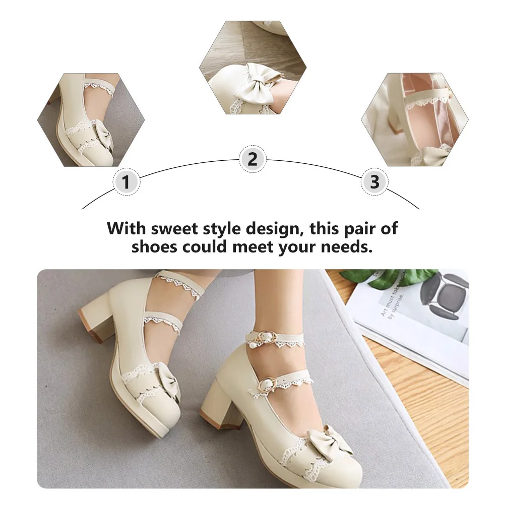 รองเท้าส้นเตี้ยแบบผูกโบว์ หัวกลม สำหรับผู้หญิง สไตล์โลลิต้า ลำลอง นักเรียน ปากตื้น สวมใส่สบาย ส้นหนา