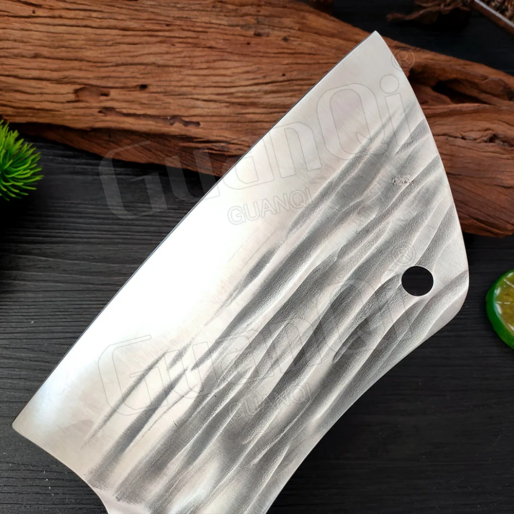 8 Inch Kitchen Knife 5Cr15 Stainless Steel Chef Butcher Knife Hand-Forged Meat Cleaver Slicing Knives Wood Handle Cutting Knife