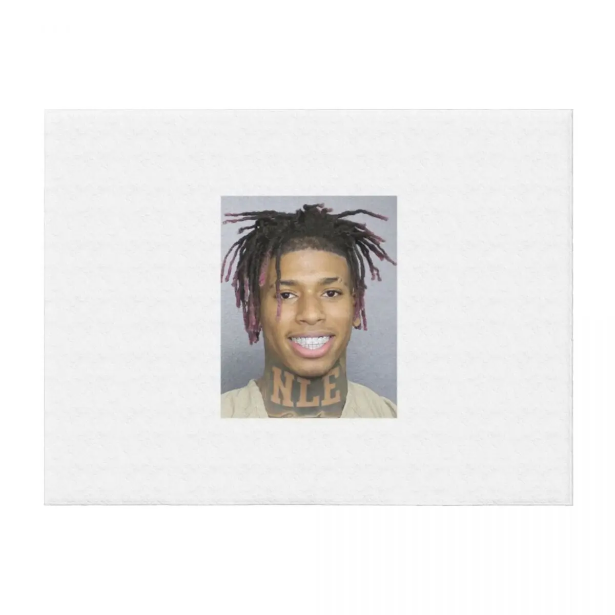 

NLE Choppa Mugshot Throw Blanket blankets and throws Multi-Purpose Decoratives Winter beds Blankets