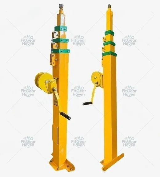 Manual Winch Telescopic Mast 3-9M Hand Crank Lifting Pole for Surveillance Camera