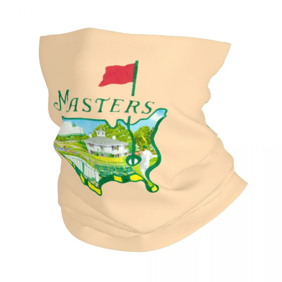 Custom Masters Tournament Golf Logo Winter Headband Neck Warmer Men Women Ski Hunting Tube Scarf Face Bandana Gaiter