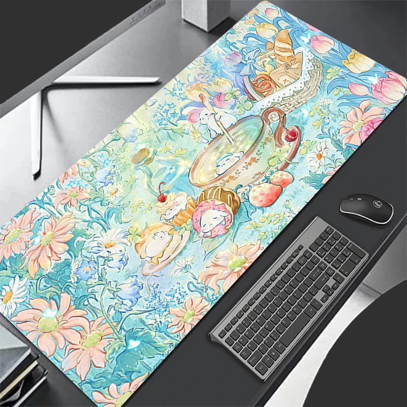 

Gaming Bunny Rabbit Mouse Pad Desk Mat Gamer Professional Premium Mousepad Speed Control Accessories Keyboard Functional Pad