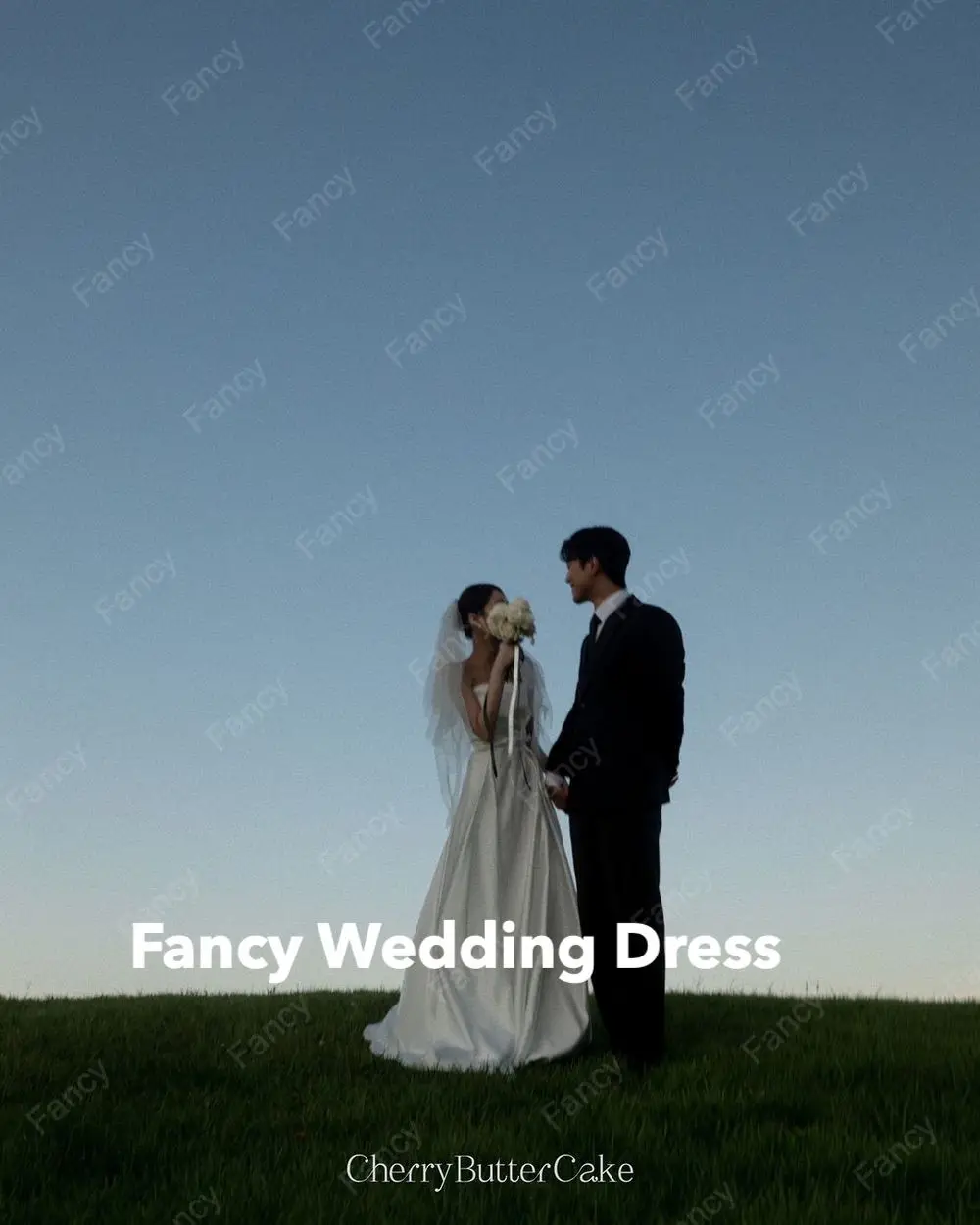 Fancy Simple Ivory Bow Korea Wedding Dress Sleeveless A Line Soft Satin Bridal Gown 웨딩드레스 Back Corset customized