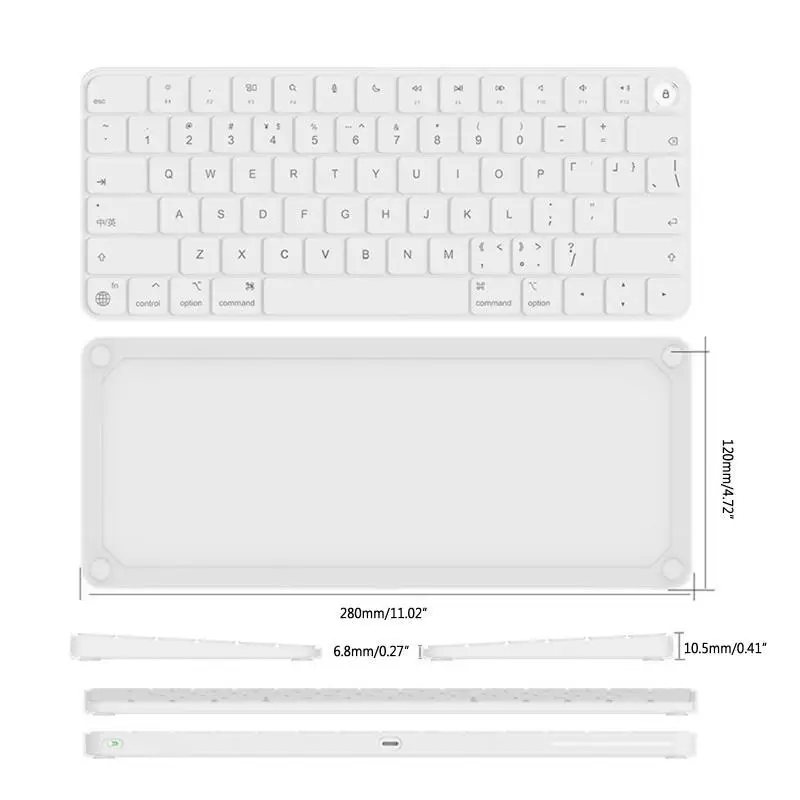 652F Standard Silicone Keyboard Protector Cover Skin for Magic Keyboard Waterproof Keyboards Cap Protector Film