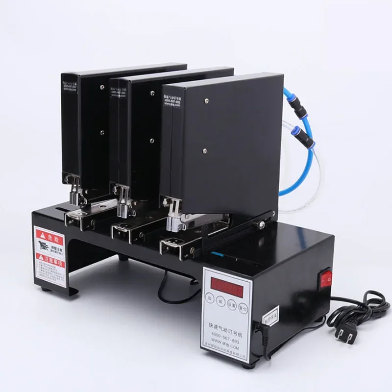 Three-head Pneumatic Stapler Bookbinding Machine Automatic Electric Stapler Binding Machine Nailing Machine with YC1906 XH
