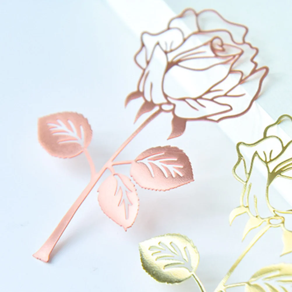 Metal Bookmark Flower Shaped Decorative Bookmarker For Students Rustic Steel Book Markers Unique Gift Christmas Party Favor