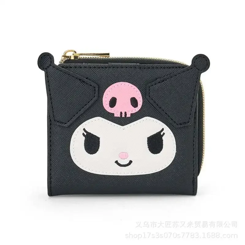 PU Kuromi Hello Kittys Coin Purse Cinnamoroll My Melody Short Style Girl Student Cute Bags for Woman Kawaii Cartoon