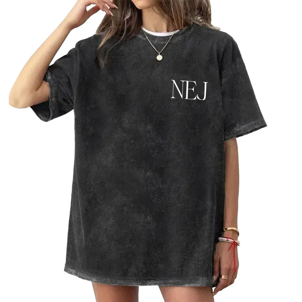 

Rapper NEJ SOS IV Album Vintage Washed T-shirt Men Women Clothing Hip Hop Fashion Pop Music Tshirt Male Casual Soft Cotton Tees